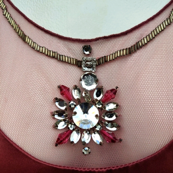 Papell Boutique Evening Dress- Pink Silk Bottom & Sheer Chest Sz 4 - Picture 3 of 10